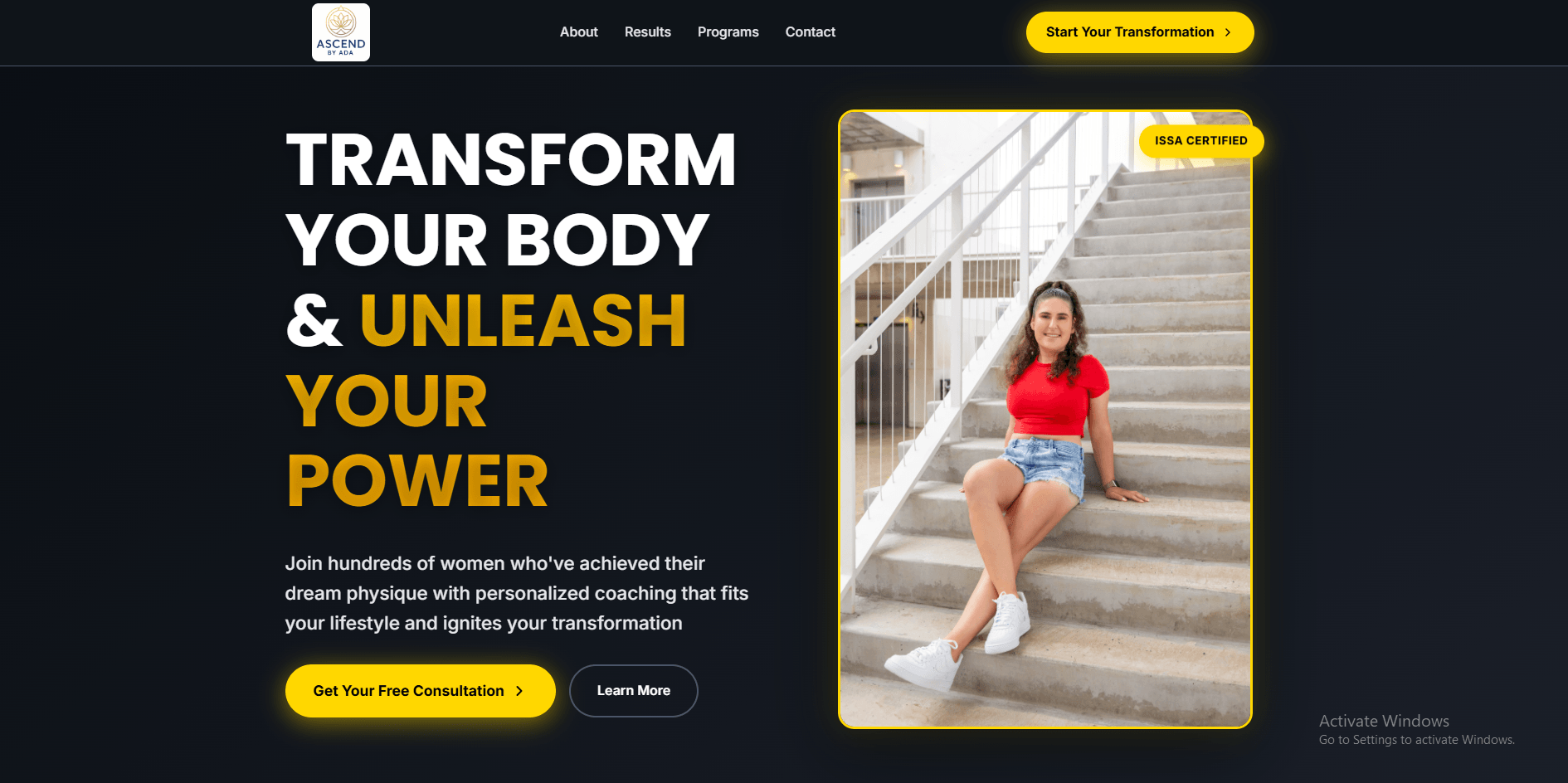 Limitless Results Coaching website