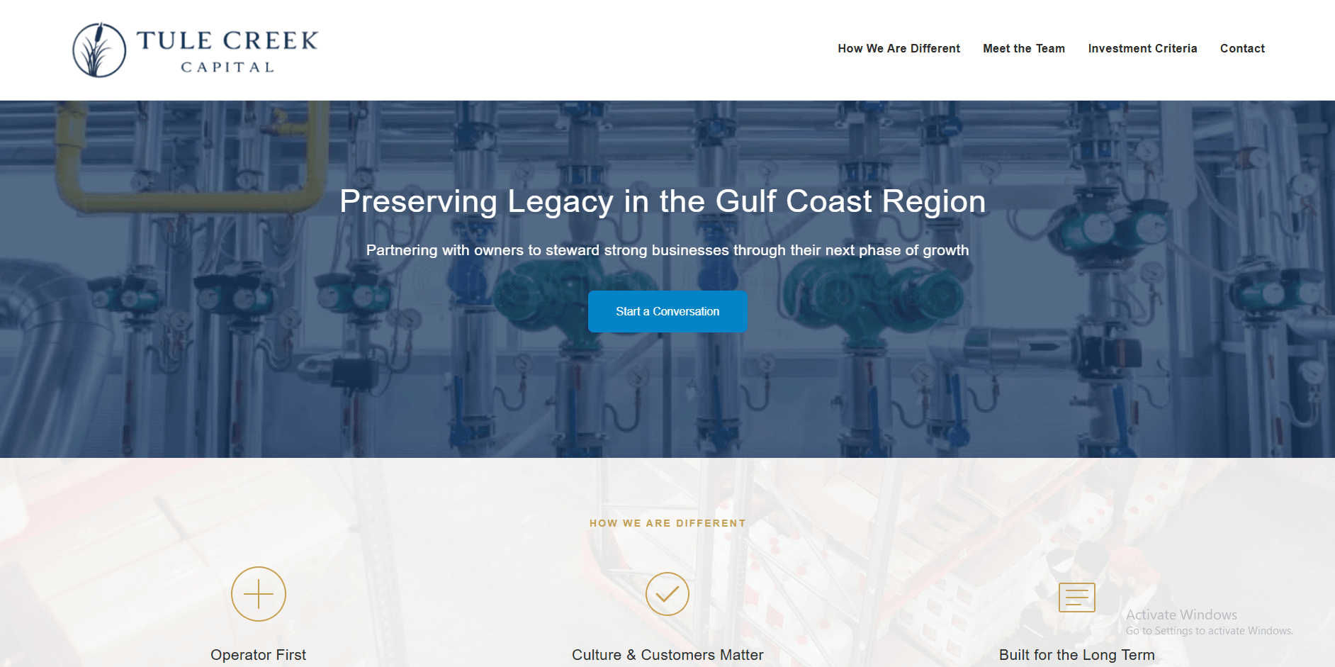 Industrial manufacturing website