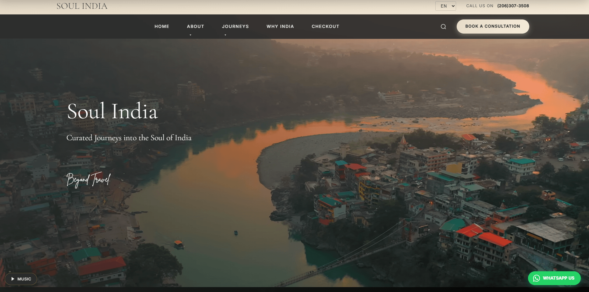 Soul India Tours website