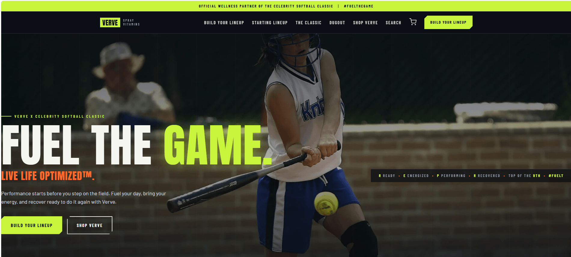 Verve Celebrity Softball Classic website